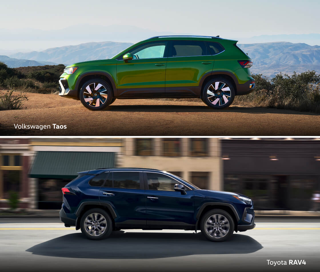 VW Taos vs. Toyota RAV4 Trim Levels